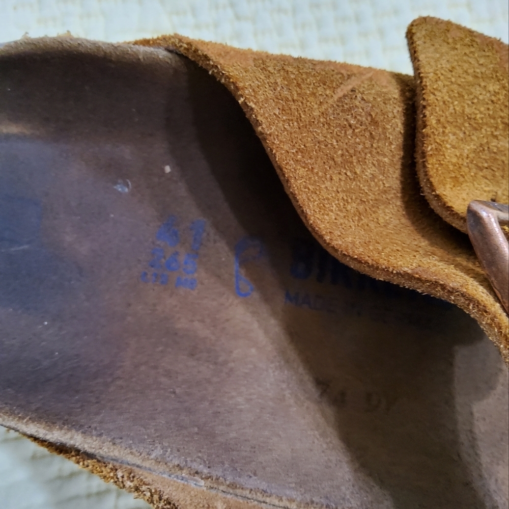 Birkenstock Arizona Suede Sandals Size L-10 M-8 - Picture 4 of 6